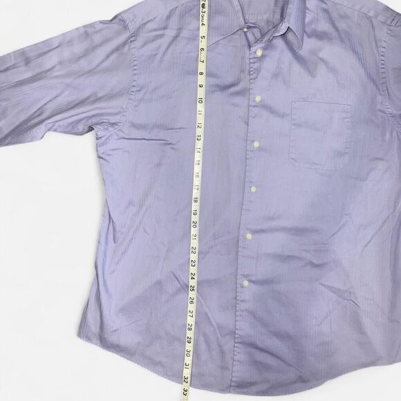 Light Purple Herringbone Twill Button Down Dress Shirt form Croft & Barrow - Picture 5 of 6